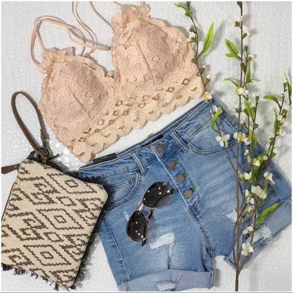 Infinity Raine Other - LAST ONE! Cream Lace Padded Bralette